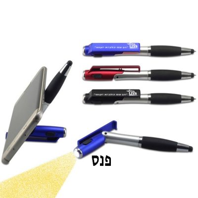 מיתוג עט פנס מעמד לטלפון וכרית מגע