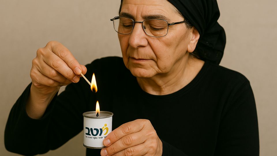 נר נשמה עם הדפסה